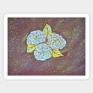 Abstract floral painted design Sticker